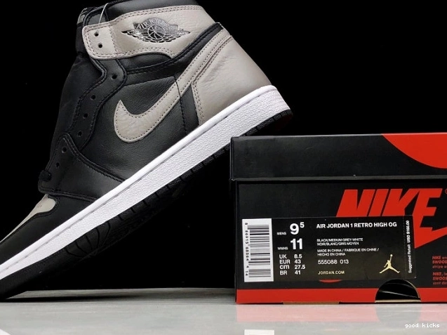 Cheap OG Grey Black 1 Shadow 555088-013 Air Retro High Jordan 0714